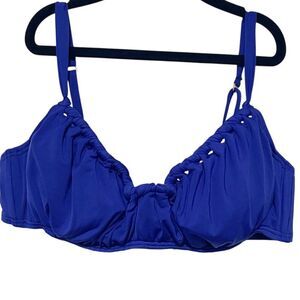 Women's Jantzen Cobalt Blue Braided Bikini Top 12 Beachy Beach Summer Nautical